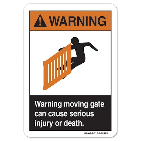 ANSI Warning, 6 Height, Aluminum